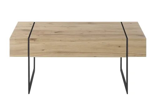 Couchtisch Paphos | Asteiche | mit Schubkasten | 110x70 | Eichefarben / schwarz