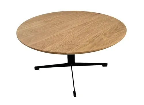 Couchtisch Pradilla rund | Eiche massiv / schwarz | 45x55x45 cm