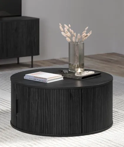 Couchtisch Ronin | Esche Schwarz | rund