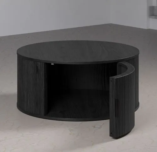 Couchtisch Ronin | Esche Schwarz | rund