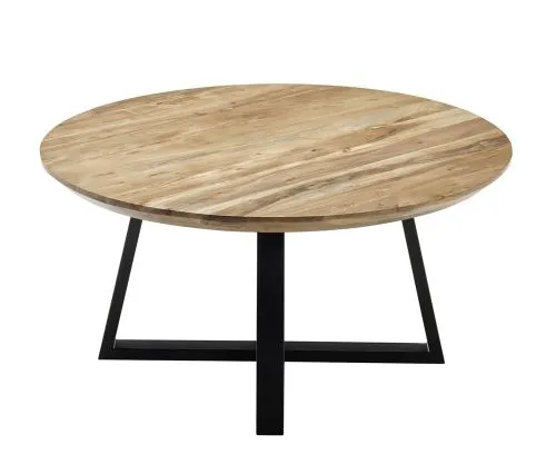 Couchtisch Safaga | rund | Akazie massiv | schwarz