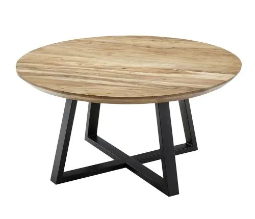Couchtisch Safaga | rund | Akazie massiv | schwarz