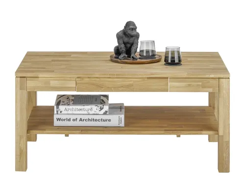 Couchtisch Salem | Eiche massiv | mit Schubkasten | 115X70