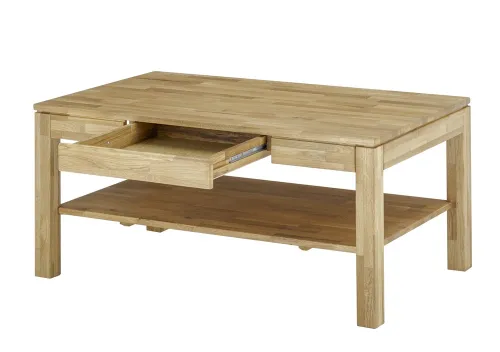 Couchtisch Salem | Eiche massiv | mit Schubkasten | 115X70