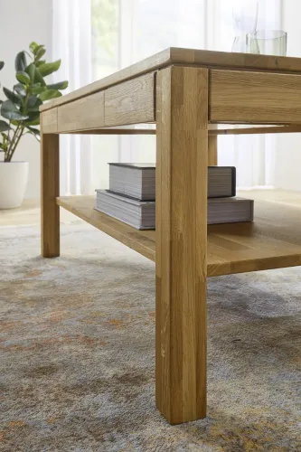 Couchtisch Salem | Eiche massiv | mit Schubkasten | 115X70