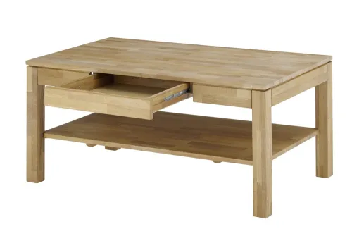 Couchtisch Salem | Kernbuche massiv | mit Schubkasten | 115X70