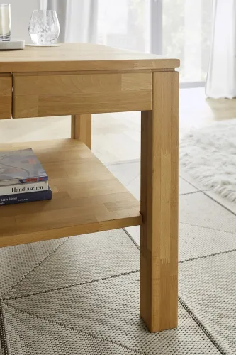 Couchtisch Salem | Kernbuche massiv | mit Schubkasten | 115X70