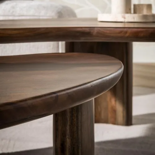 Couchtisch Set Arbor | 2-teilig | Akazie massiv | braun