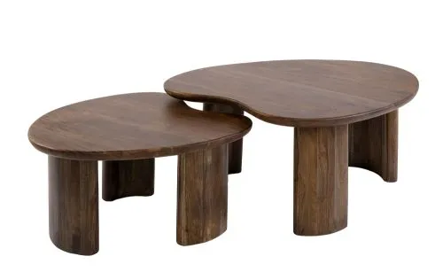 Couchtisch Set Arbor | 2-teilig | Akazie massiv | braun
