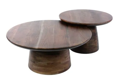 Couchtisch Set Avelin | 2er Set | Akazie massiv | braun