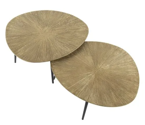 Couchtisch Set Coins | 2-teilig | Metall | Bronze Ray