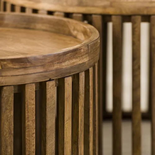 Couchtisch Set Dwina 2-teilig | Ø58/Ø65 | Mangoholz