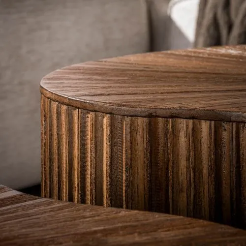 Couchtisch Set Luck 5 | 2-teilig | Teakholz massiv | Espresso