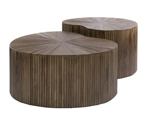 Couchtisch Set Luck 5 | 2-teilig | Teakholz massiv | Espresso