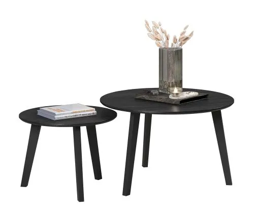 Couchtisch Set Ronin | Esche schwarz | 2-teilig