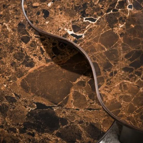Couchtisch Set Violay | 2-teilig | nirenförmig | Keramik | dark emperador