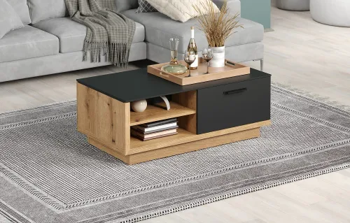 Couchtisch Synnax | anthrazit / Evoke Eiche