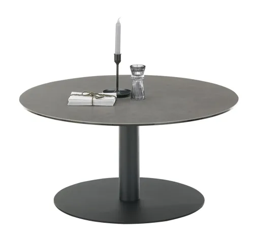 Couchtisch Tartu | anthrazit / schwarz | rund Ø 80 cm