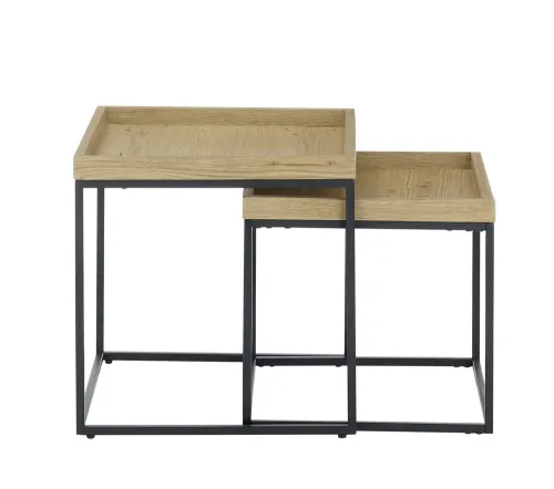 Couchtisch Ubeda | 2-teilig | Eiche / schwarz