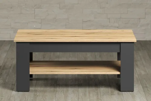 Couchtisch Wohnzimmertisch Esteban | Anthrazit / Coast Evoke Oak