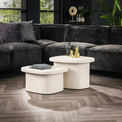 Couchtischset Lica | 2-teilig | Mamor | Stein