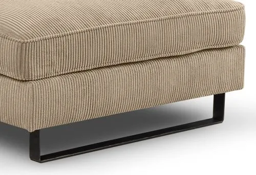 Ecksofa Bolivia rechts mit Rückenkissen | 276cm | Cord | beige