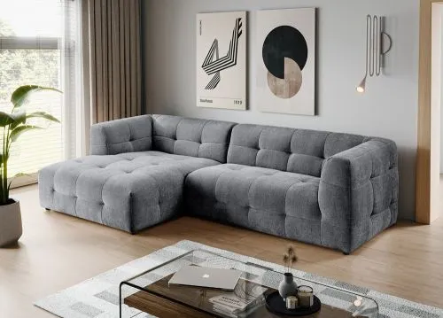 Ecksofa Polstersofa Tenso links | 292cm | Webstoff | grau
