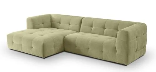 Ecksofa Polstersofa Tenso links | 292cm | Webstoff | grün