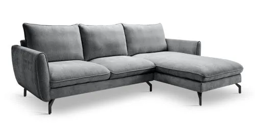 Ecksofa Toronto L-Form rechts | 259cm | Webstoff | grau