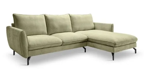Ecksofa Toronto L-Form rechts | 259cm | Webstoff | grün
