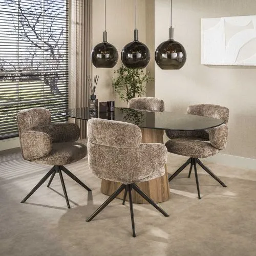 Esstich Shades dänisch oval | 180/215cm | Glas | Bronze | verschiedene Größen