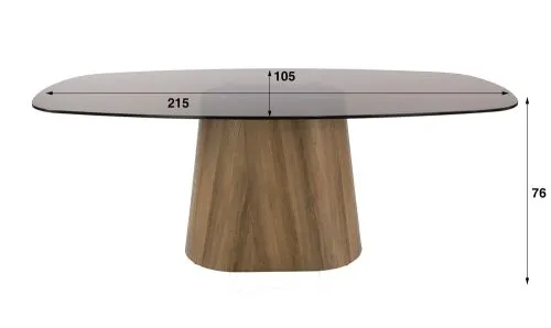 Esstich Shades dänisch oval | 180/215cm | Glas | Bronze | verschiedene Größen