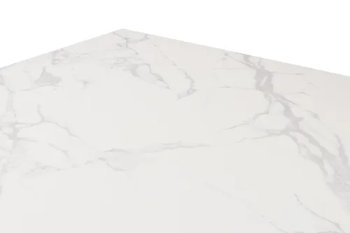 Esstisch Almiros | Creme / Edelstahl | ausziehbar | 180(260) x 95