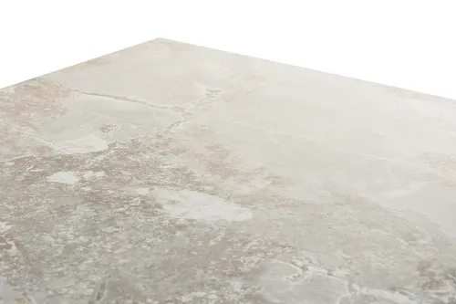 Esstisch Almiros | grau / Edelstahl | ausziehbar | 180(260) x 95