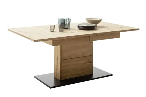 Esstisch Arezzo ausziehbar | Wildeiche / anthrazit | 180 (230) x 100