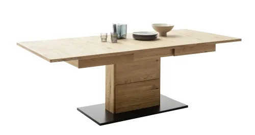 Esstisch Arezzo ausziehbar | Wildeiche / anthrazit | 180 (230) x 100