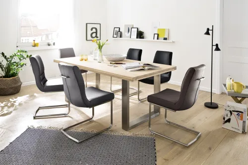 Esstisch Ausziehtisch Dayton | Eiche Bianco massiv | 180(280) x 100 cm