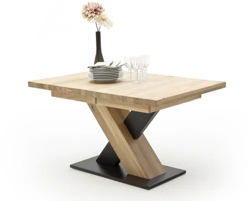 Esstisch Ausziehtisch Mendoza | Eiche Bianco massiv |140(220) x 90 cm