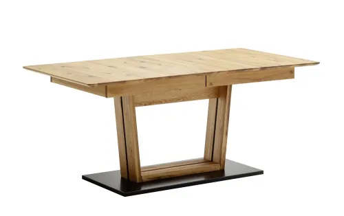 Esstisch Ausziehtisch Morena mit V-Fuß | Balkeneiche massiv | 140(190) x 77 x 90 cm