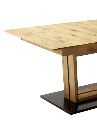 Esstisch Ausziehtisch Morena mit V-Fuß | Balkeneiche massiv | 140(190) x 77 x 90 cm