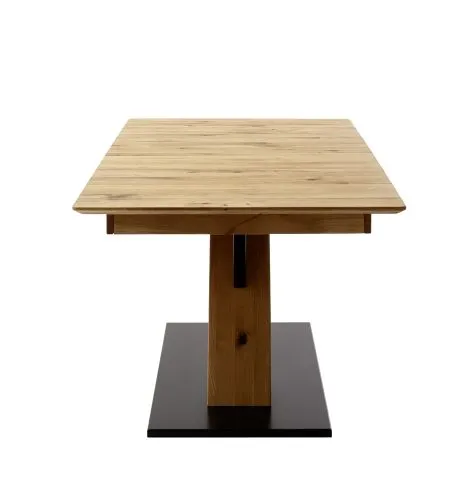 Esstisch Ausziehtisch Morena mit X-Fuß | Balkeneiche massiv | 160(210) x 77 x 90 cm