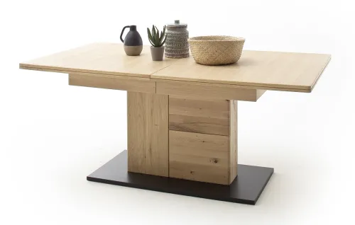 Esstisch Barcelona ausziehbar | Balkeneiche Bianco | 180 (230) x 100