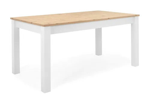 Esstisch Bergen | Ausziehtisch | Landhausstil | 160 (215 ) x 90 | weiß / Eiche Artisan
