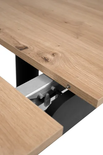 Esstisch Birmingham | Ausziehtisch | Artisan Oak / schwarz |125 (165) x 75 x 80 cm