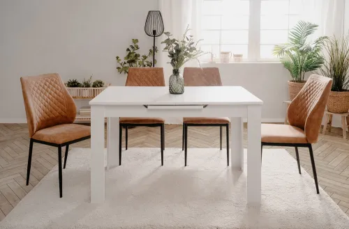 Esstisch Birmingham | Ausziehtisch | weiß | 125 / 160 | verschiedene Größen