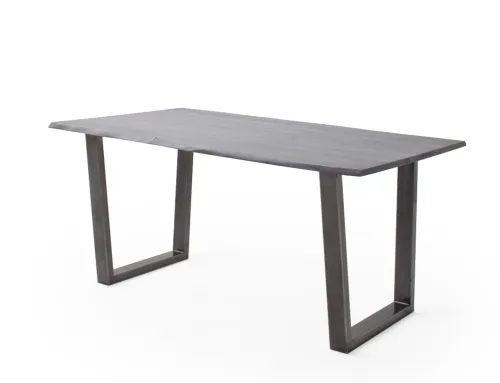 Esstisch Calabria | Akazie massiv | T-Gestell | 160/180/200/220/240 | grau / antik gewischt | verschiedene Größe