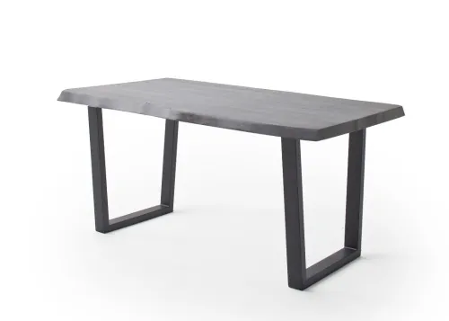 Esstisch Calabria | Akazie massiv | T-Gestell | grau / anthrazit | 200 x 100 -Tischplatte 5,5 cm