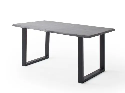 Esstisch Calabria | Akazie massiv | U-Gestell | 160/180/200/220/240 | grau / anthrazit | verschiedene Größen