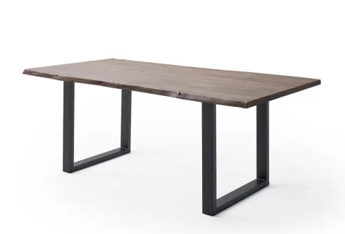 Esstisch Calabria | Akazie massiv | U-Gestell | 160/180/200/220/240 | walnuss / anthrazit | verschiedene Größen