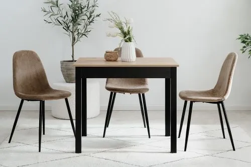 Esstisch Capri (L) | Artisan Oak / schwarz